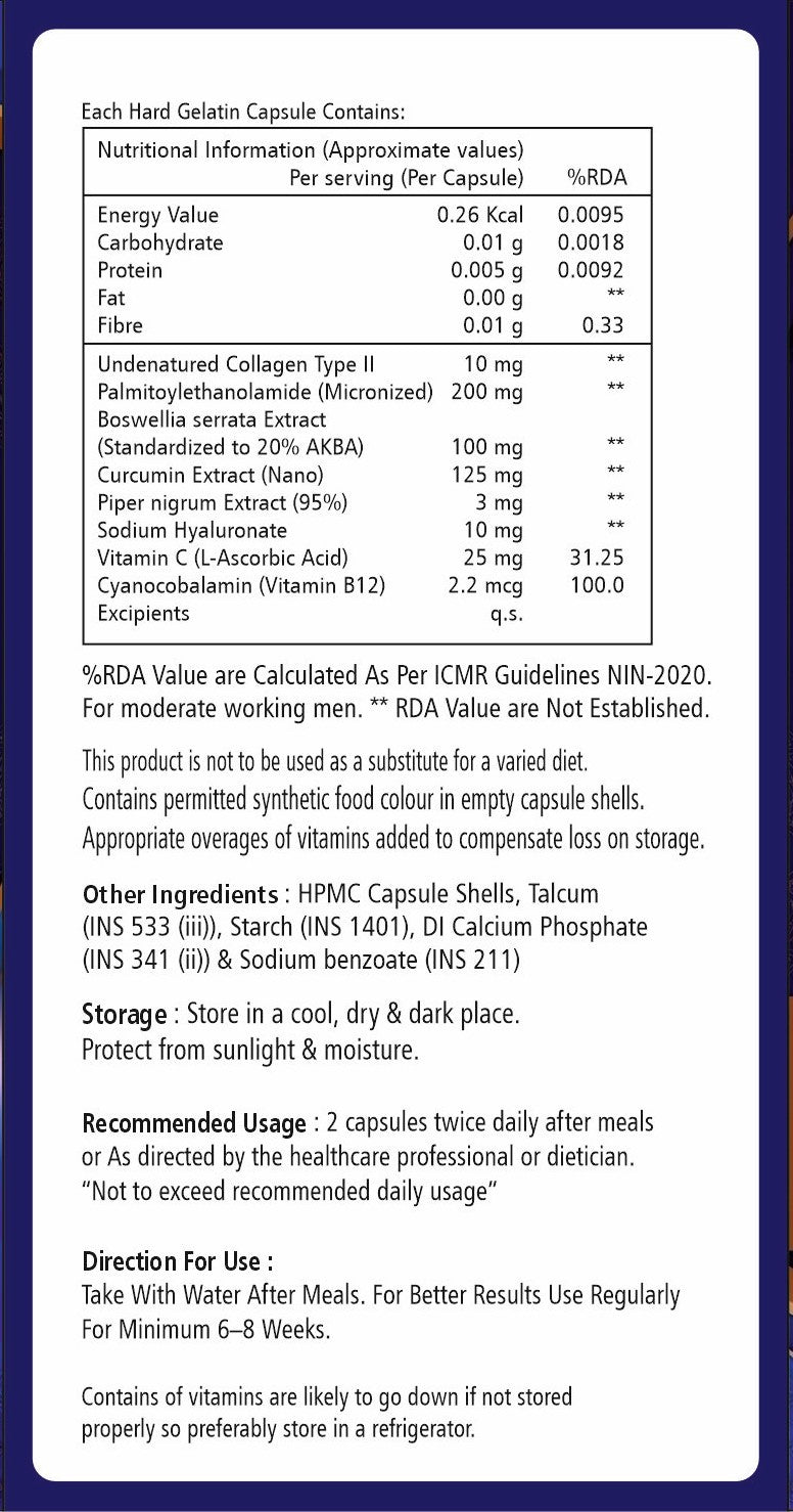 Vedaflexa Complete Joint & Nerve Care Combo (Capsule + Churna + 2x Pain Oil)