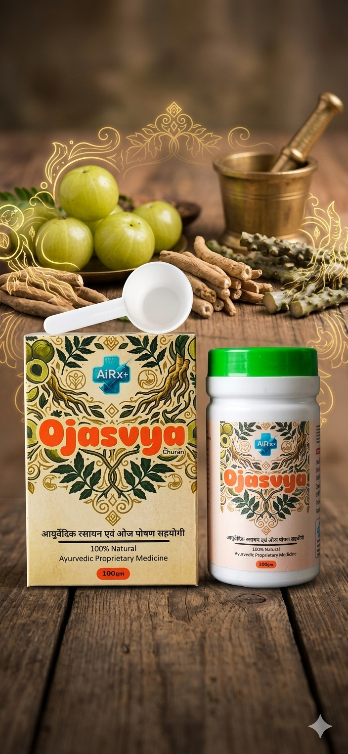 AiRx+ Ojasvya Churan - Ayurvedic Energy & Vitality Support for Men | 100g
